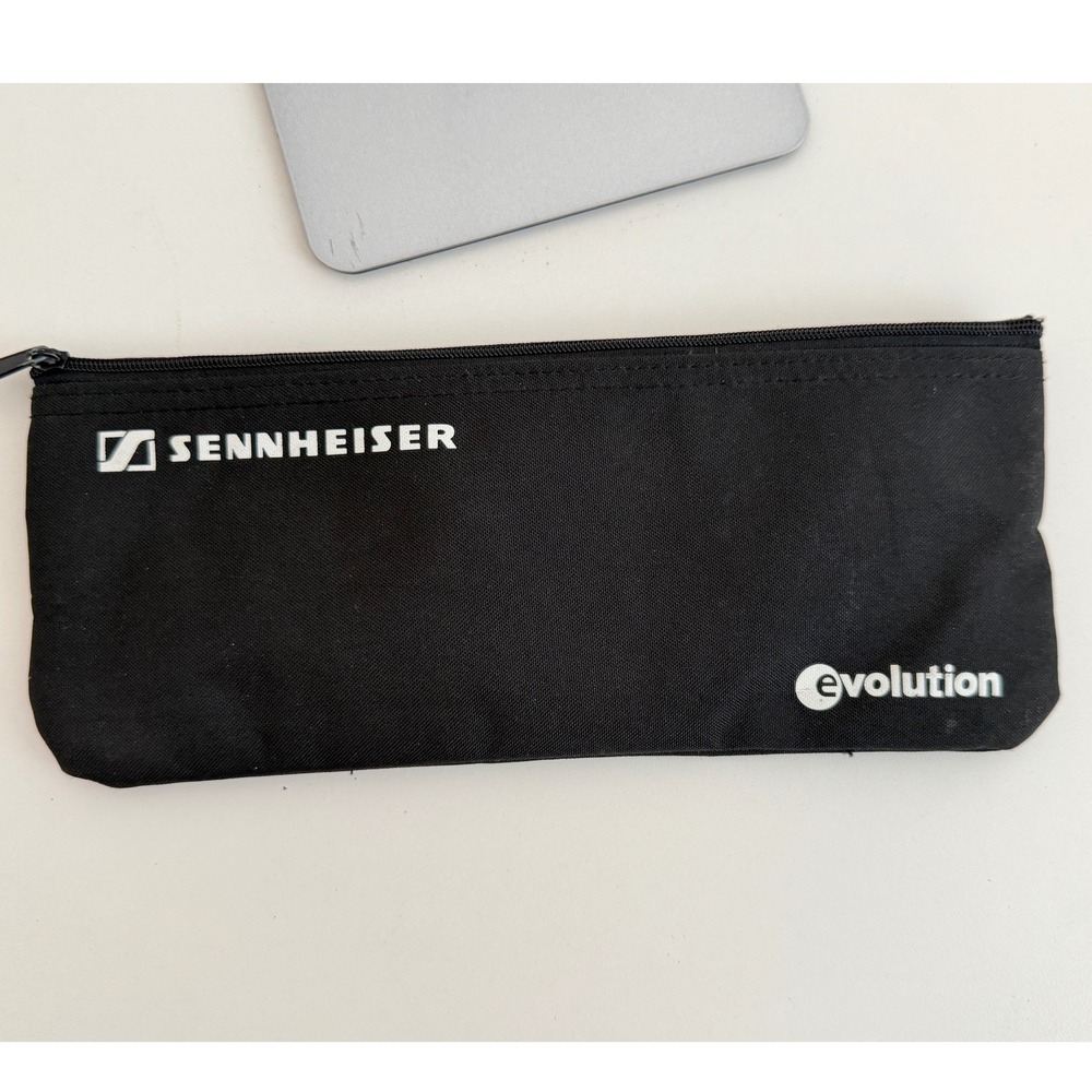 Sennheiser Evolution Microphone Zippered Storage Pouch Black Canvas Case Bag